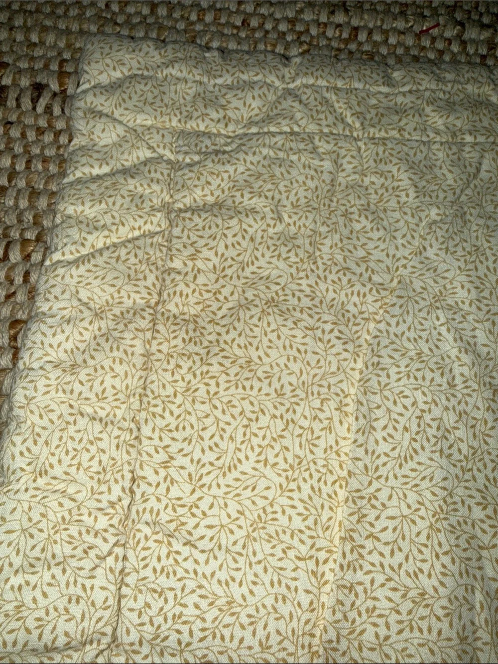 Vintage Quality quilted bed pillow cover.